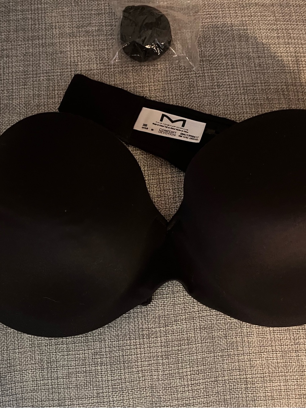 Maidenform Black Strapless Molded Push-Up Bra